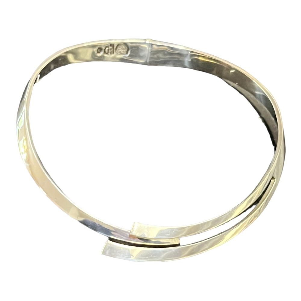 Los Ballesteros Taxco Mexico Classic Modernist Hinge Choker Sterling Silver